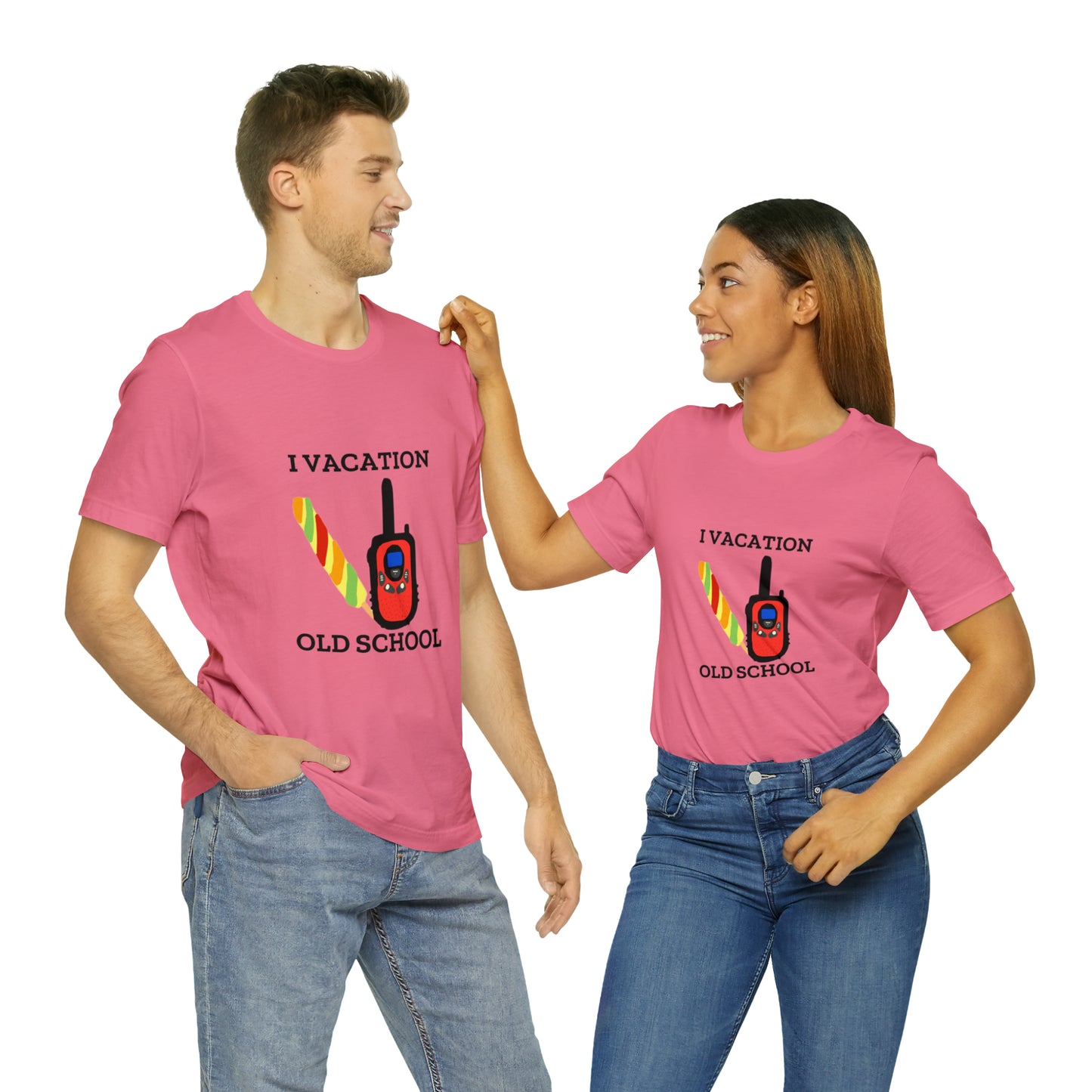 "I Vacation Old School" Unisex Jersey Short Sleeve Tee