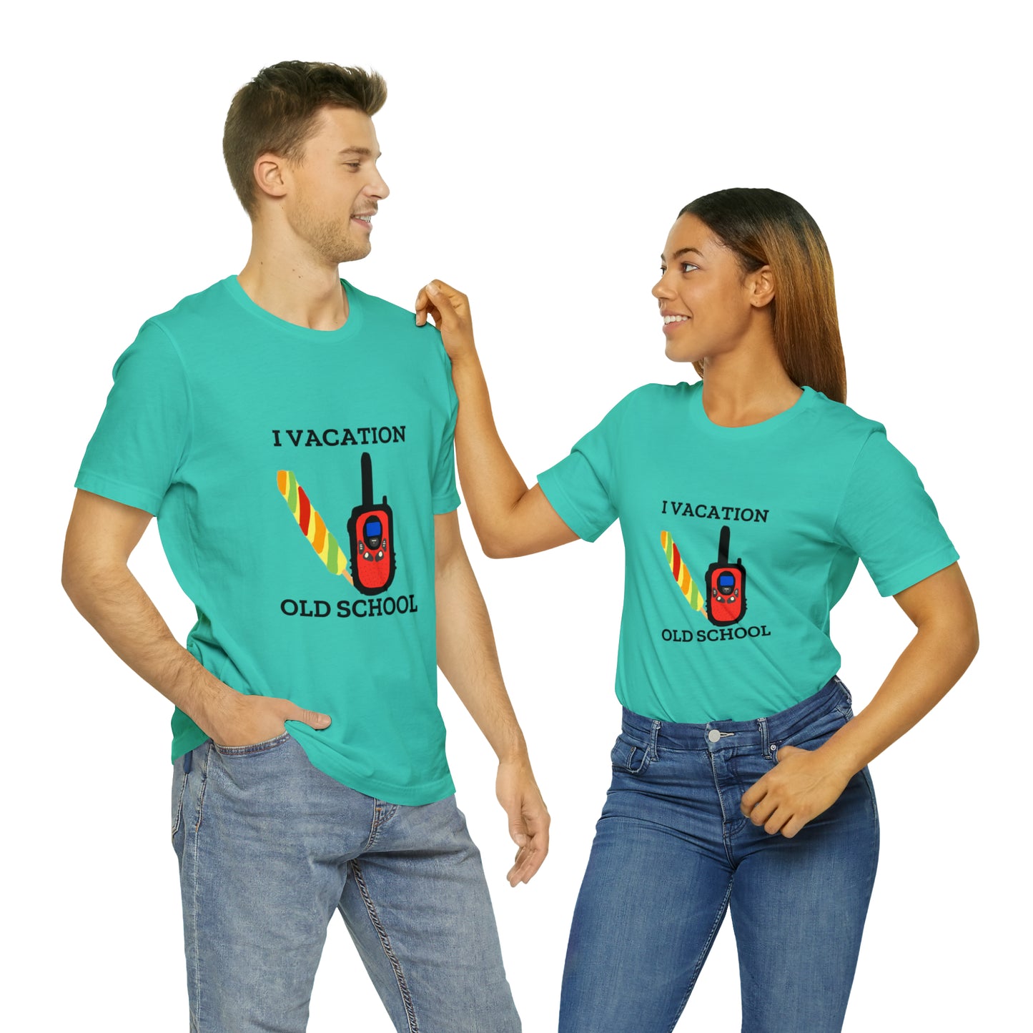 "I Vacation Old School" Unisex Jersey Short Sleeve Tee