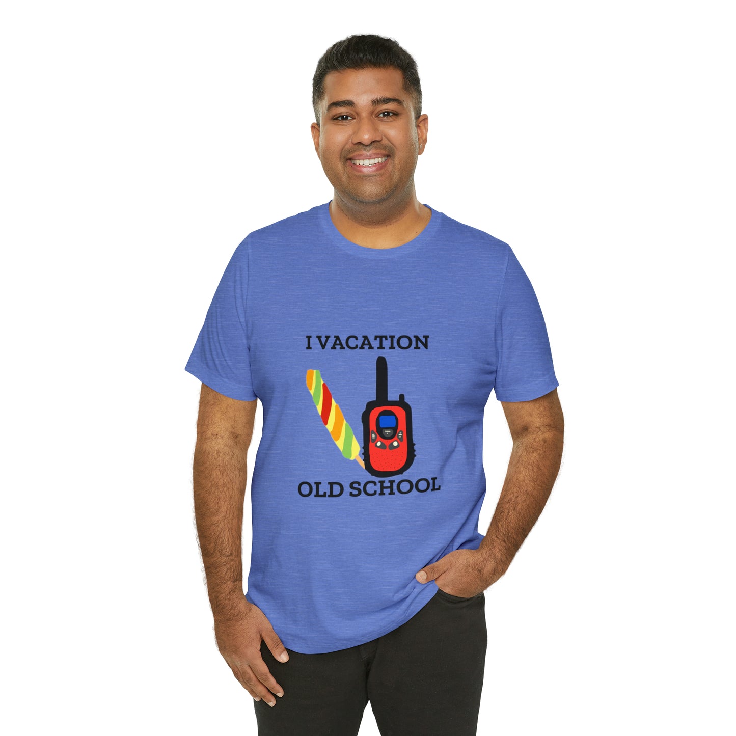 "I Vacation Old School" Unisex Jersey Short Sleeve Tee