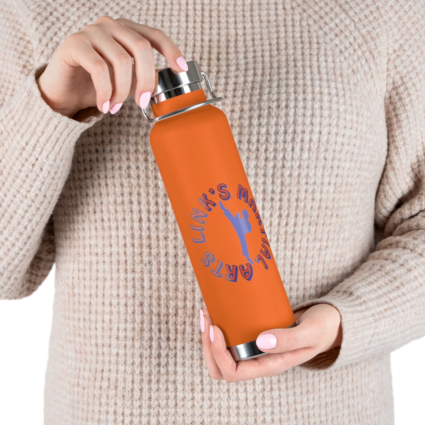Link's Martial Arts Logo Copper Vacuum Insulated Bottle, 22oz