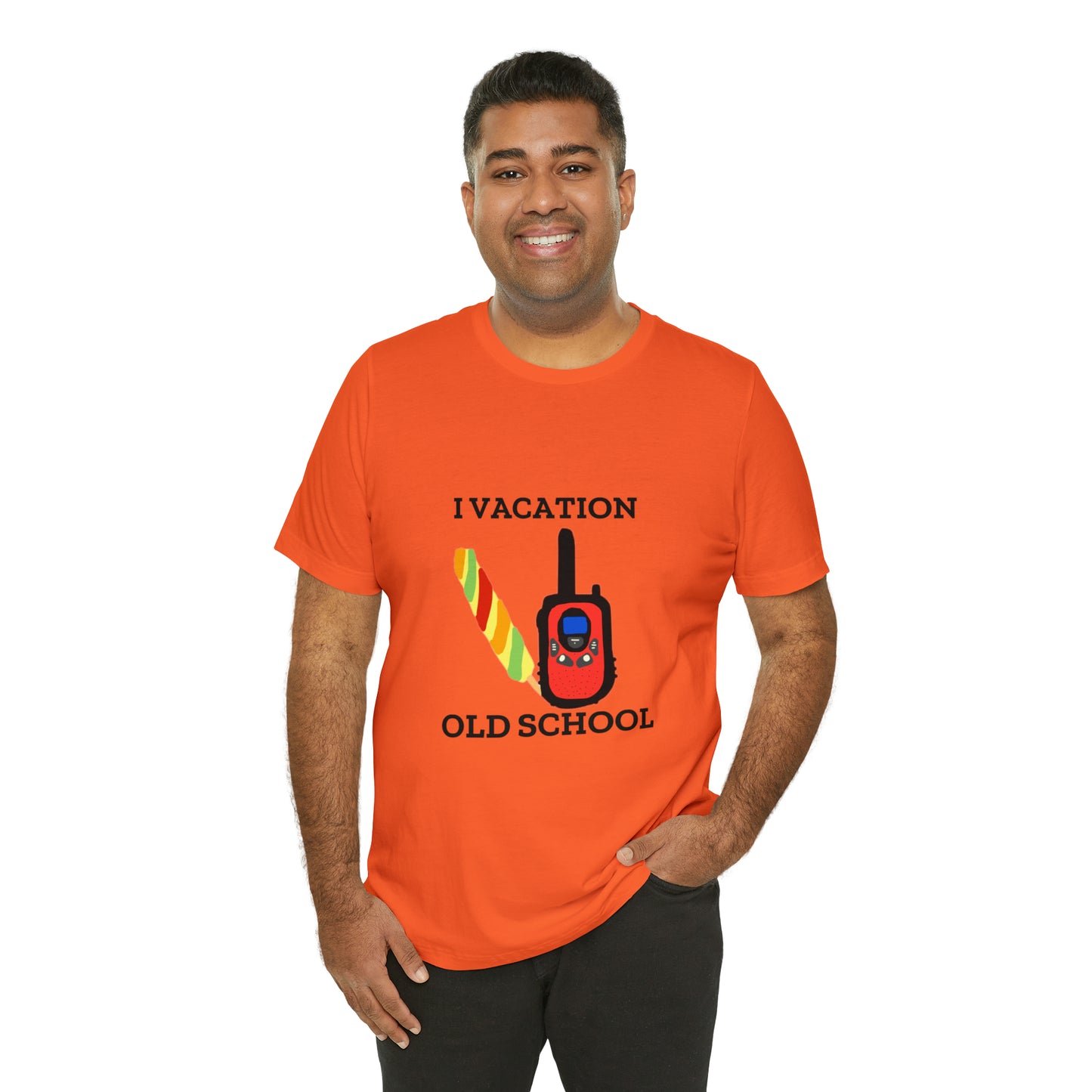 "I Vacation Old School" Unisex Jersey Short Sleeve Tee