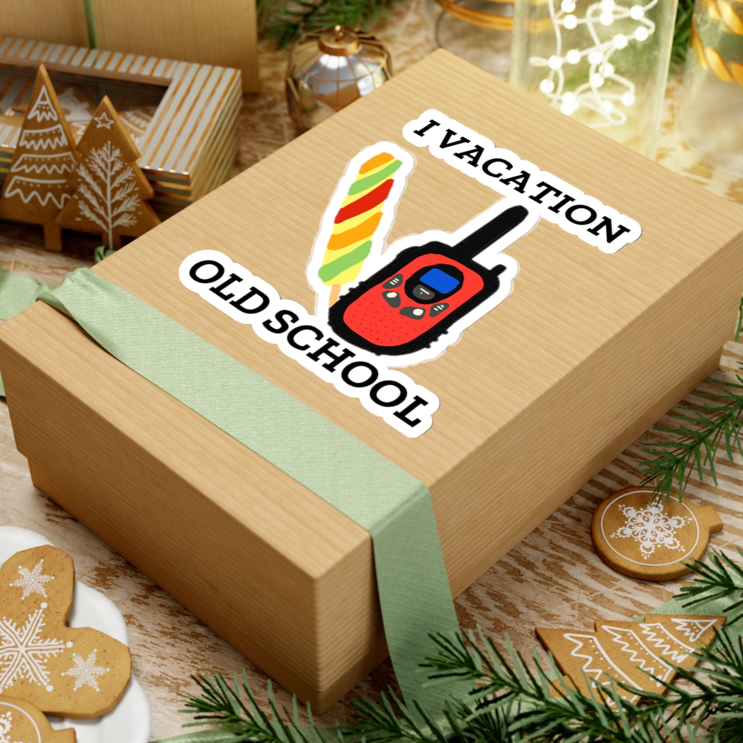 "I Vacation Old School" Kiss-Cut Stickers
