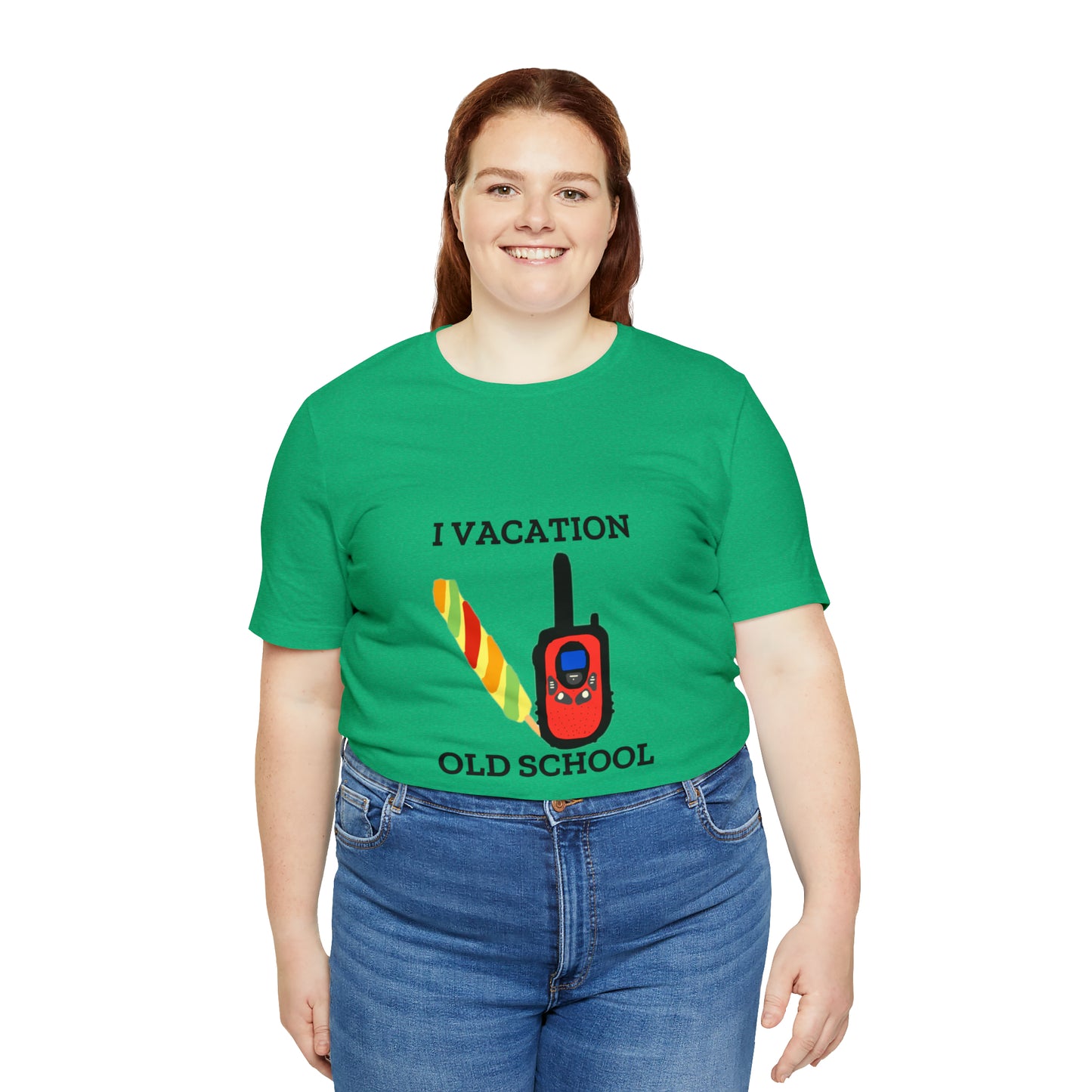 "I Vacation Old School" Unisex Jersey Short Sleeve Tee