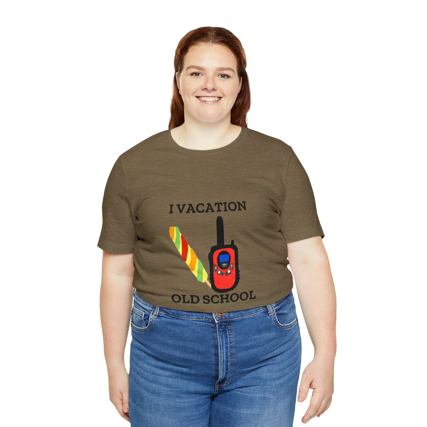 "I Vacation Old School" Unisex Jersey Short Sleeve Tee