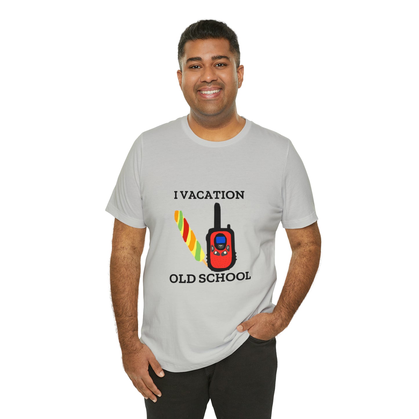 "I Vacation Old School" Unisex Jersey Short Sleeve Tee