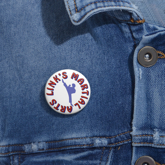 Link's Martial Arts Custom Logo Pin Buttons
