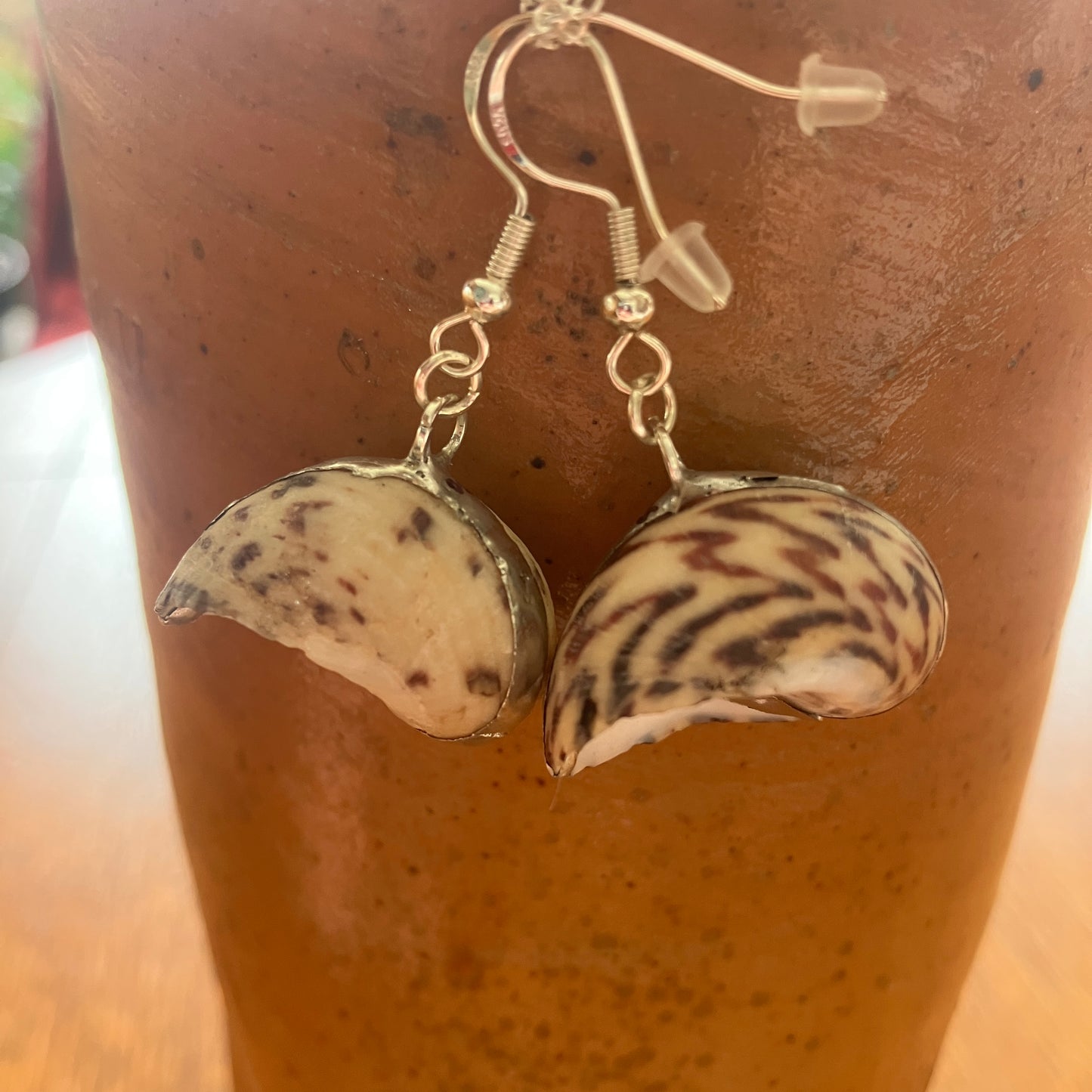 Nerite Artisan Made Earrings Handcrafted Sea Shell Dangle Earrings