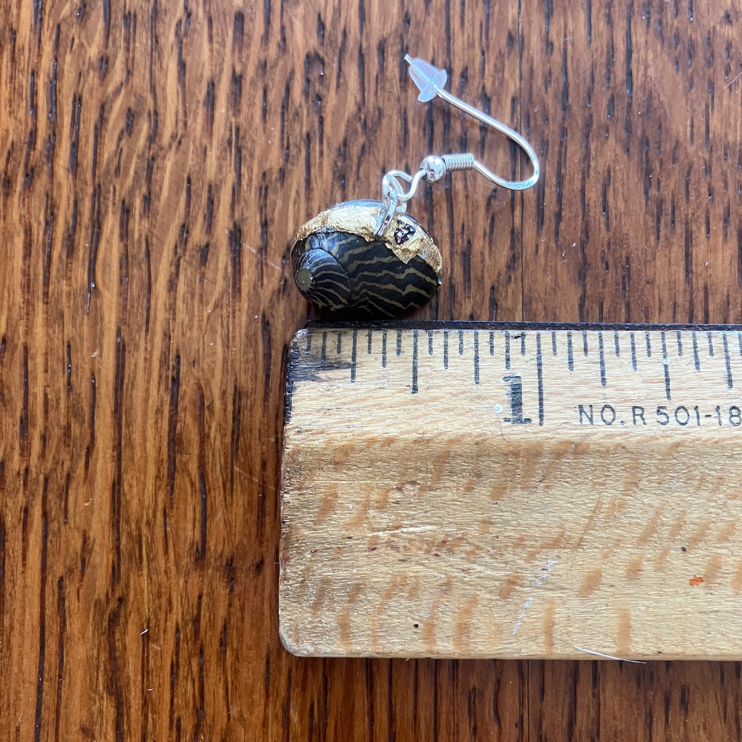 Zebra Nerite Snail Artisan Made Earrings Handcrafted Sea Shell Dangle Earrings