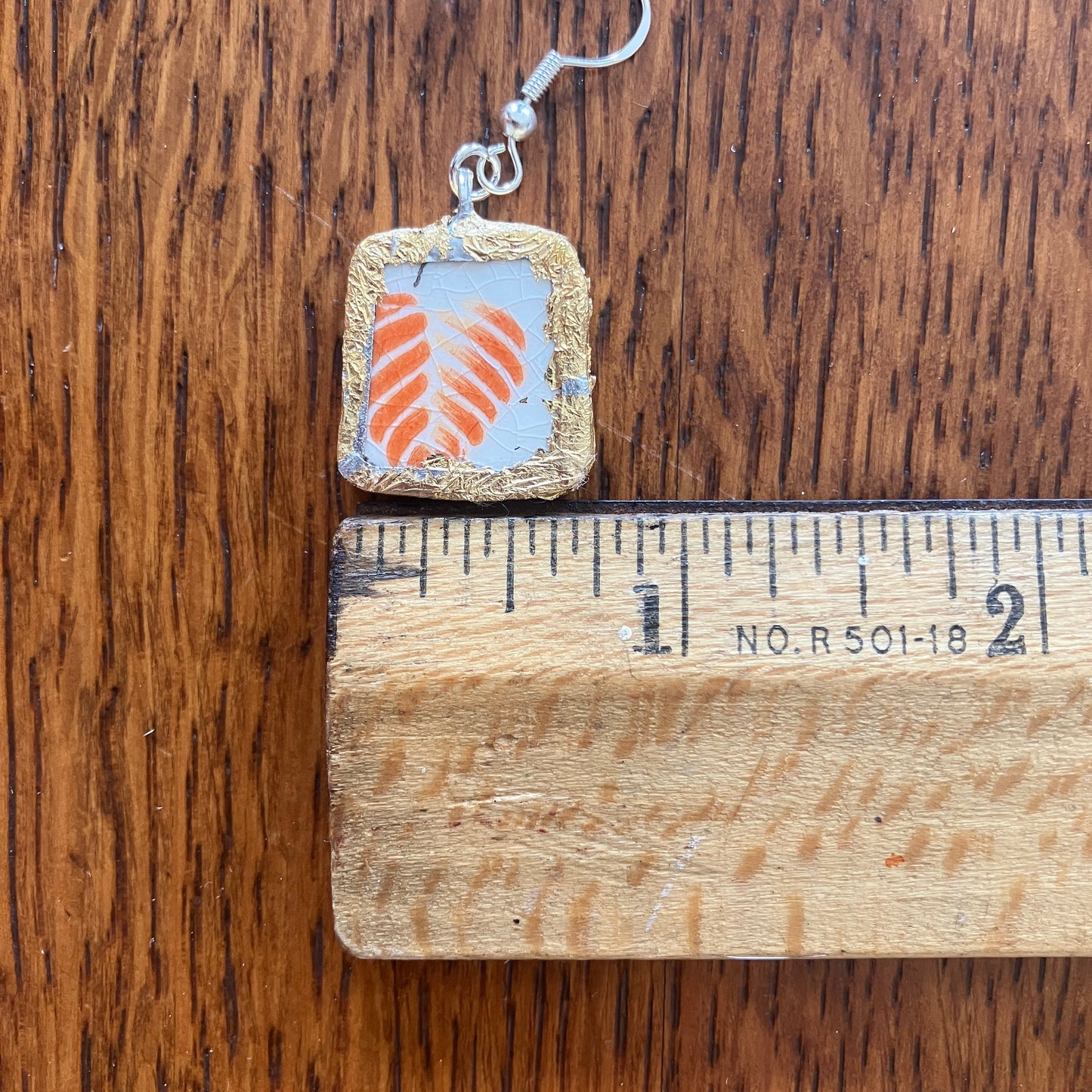 Broken Pottery Artisan Made Earrings Wells Plate Handcrafted Dangle Earrings