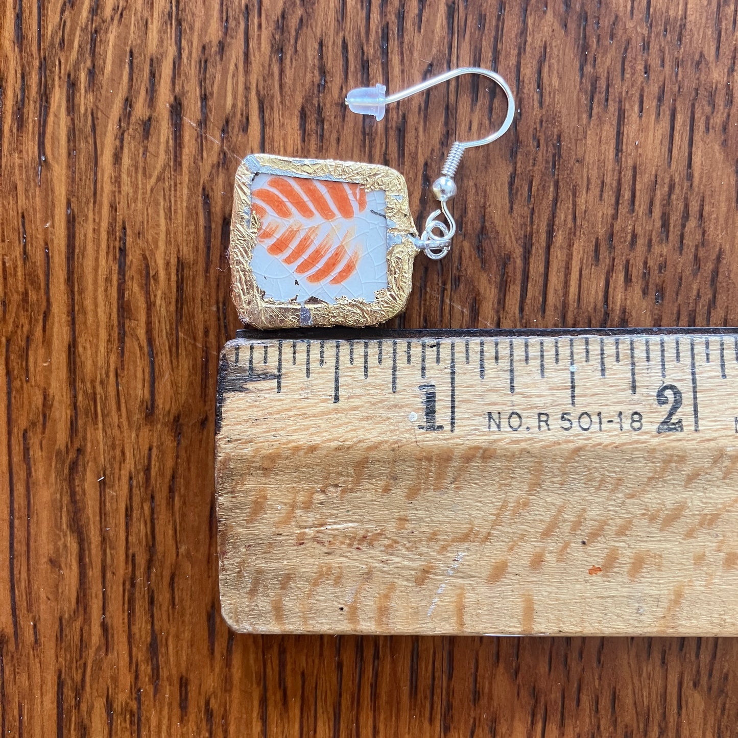 Broken Pottery Artisan Made Earrings Wells Plate Handcrafted Dangle Earrings