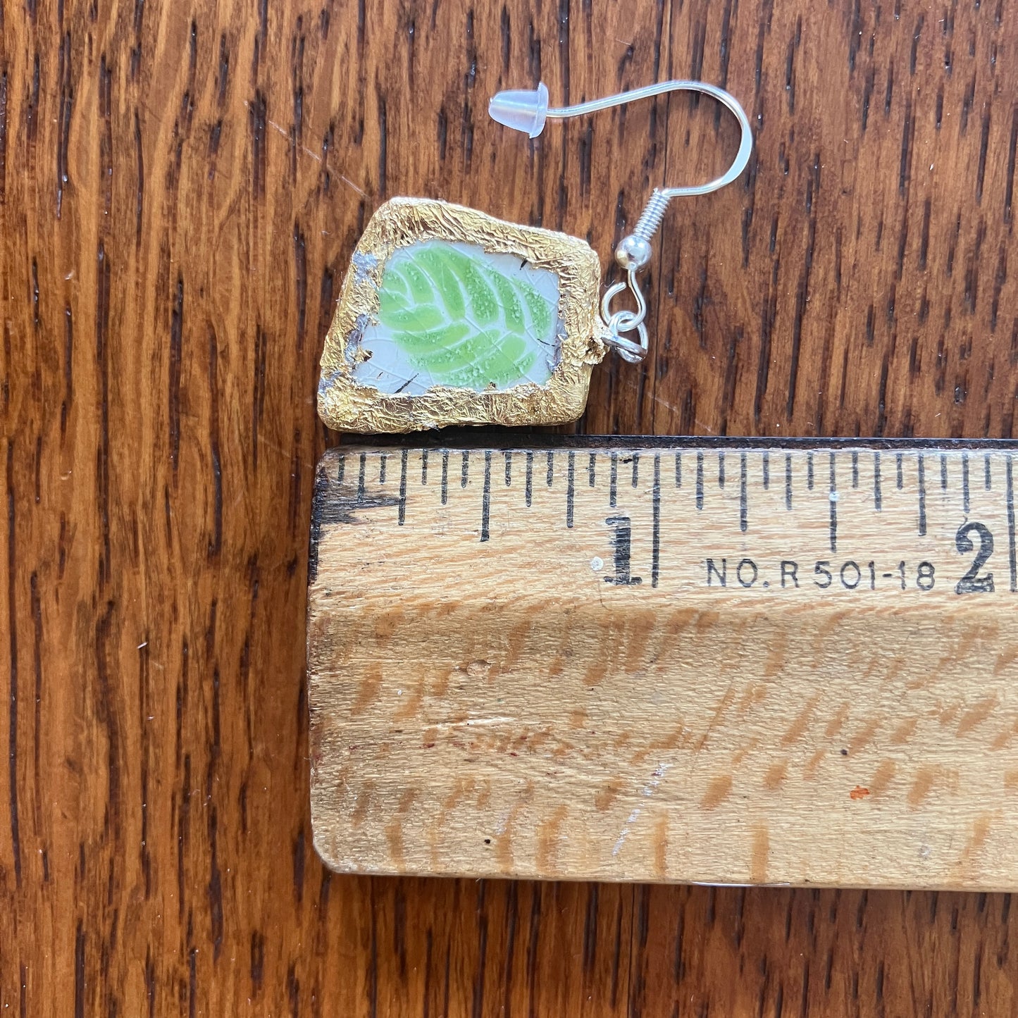 Broken Pottery Artisan Made Earrings Wells Plate Handcrafted Dangle Earrings