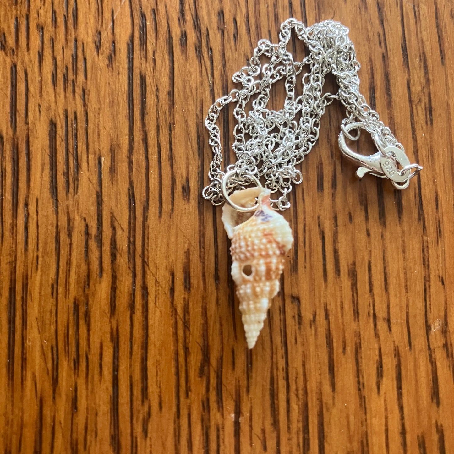 Cerith Sell Artisan Made Pendant Handcrafted Sea Shell Necklace 3/8in x 3/4in Mermaid Jewelry