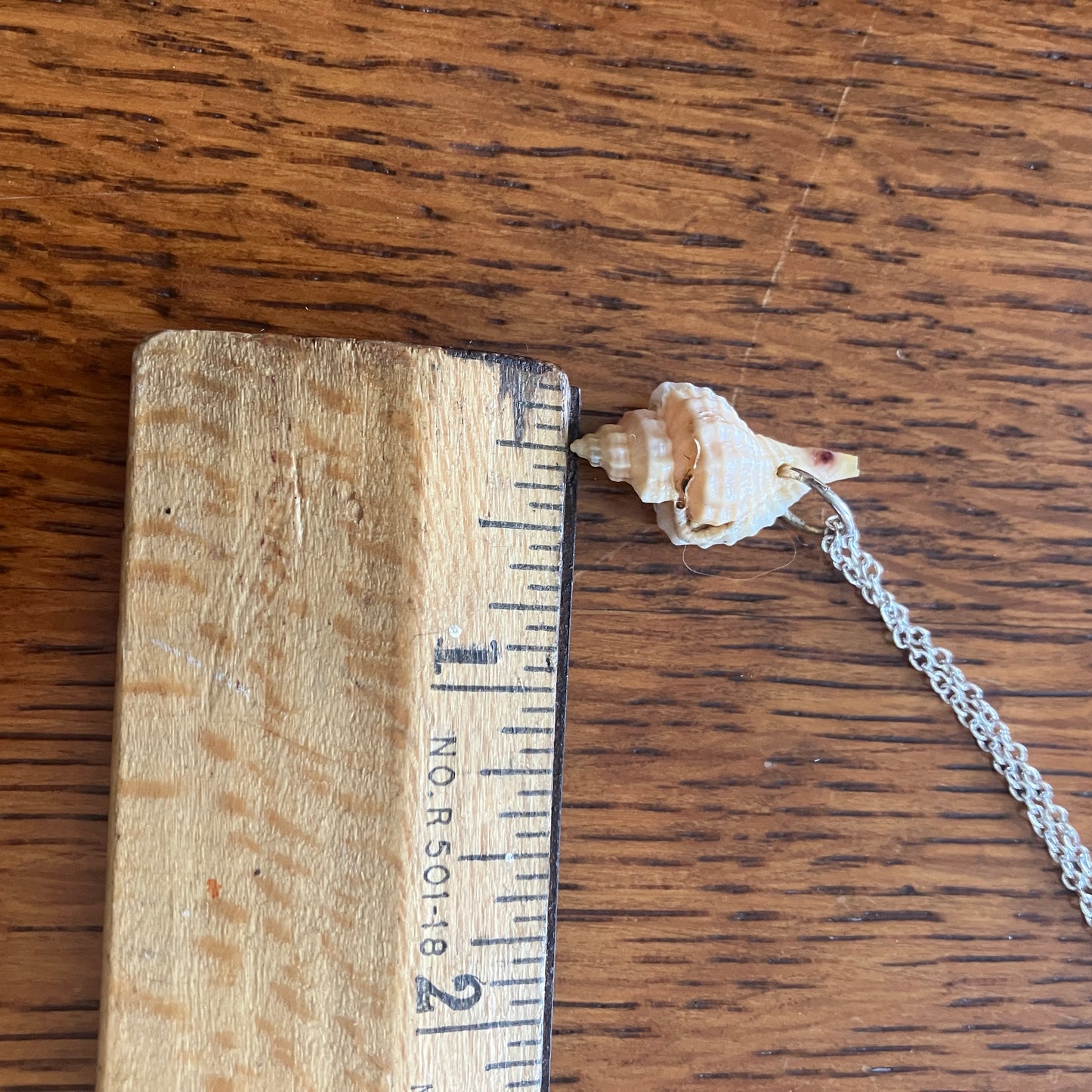 Sea Sell Artisan Made Pendant Handcrafted Sea Shell Necklace 1/2in x 7/8in Mermaid Jewelry