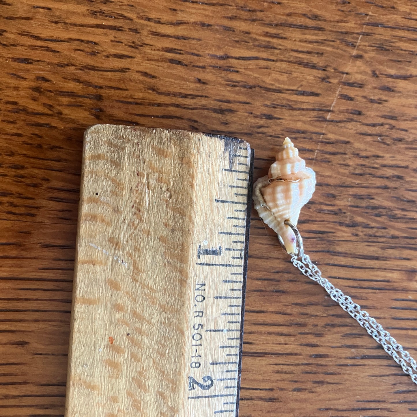 Sea Sell Artisan Made Pendant Handcrafted Sea Shell Necklace 1/2in x 7/8in Mermaid Jewelry