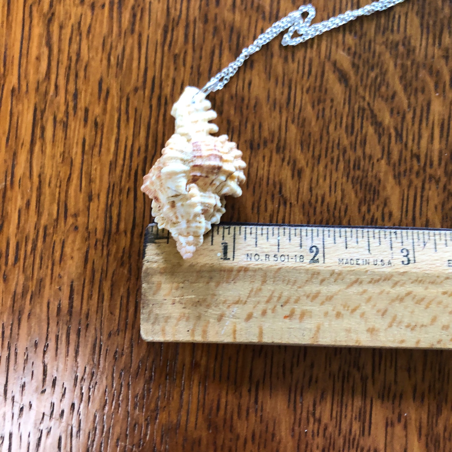 Murex Artisan Made Pendant Handcrafted Sea Shell Necklace 1 in x 2 in Mermaid Jewelry