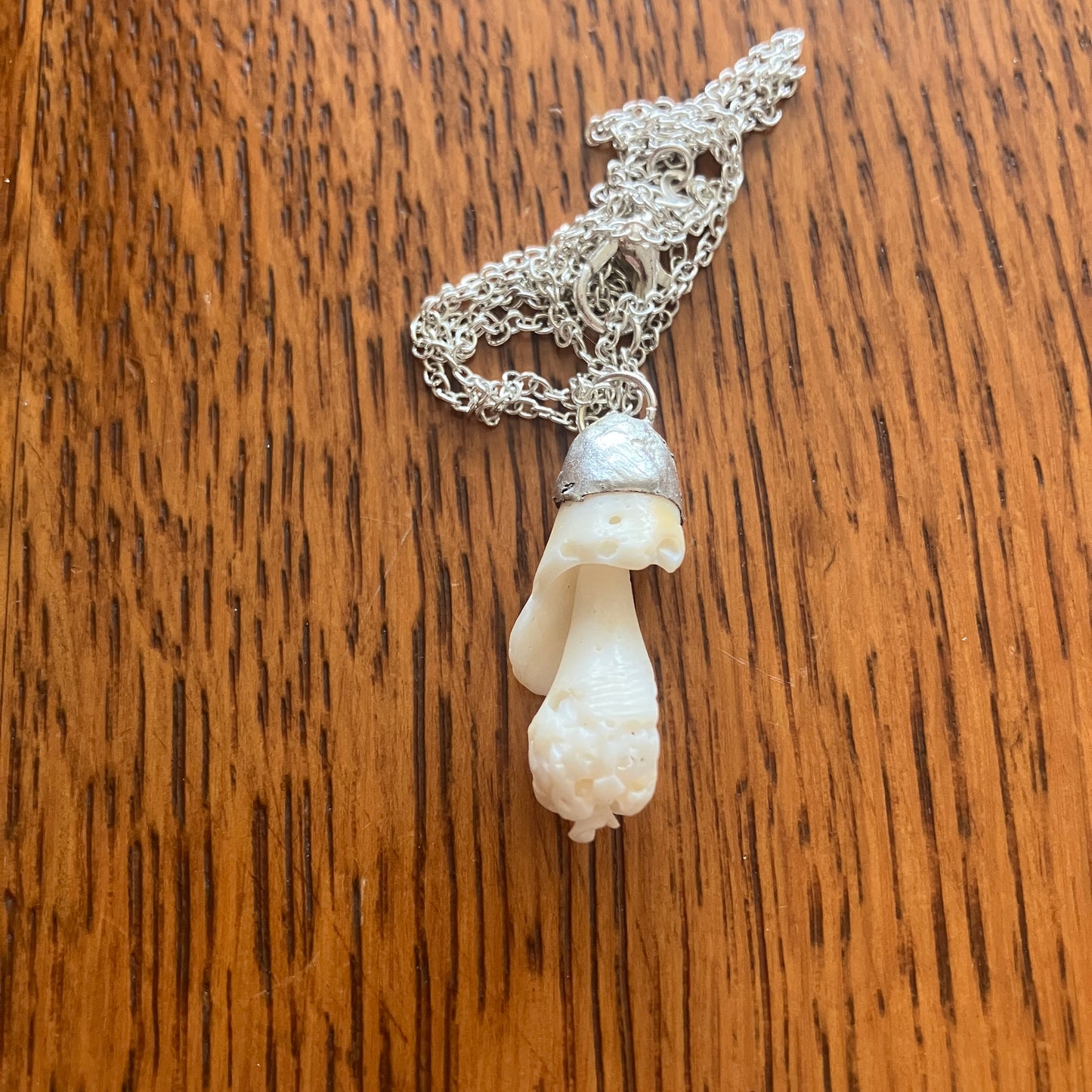 Sea Shell Spiral Artisan Made Pendant Handcrafted Sea Shell Necklace 3/8in x 1 1/8in