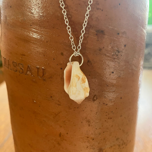 Sea Sell Artisan Made Pendant Handcrafted Sea Shell Necklace 1/2 in x 3/4 in Mermaid Jewelry