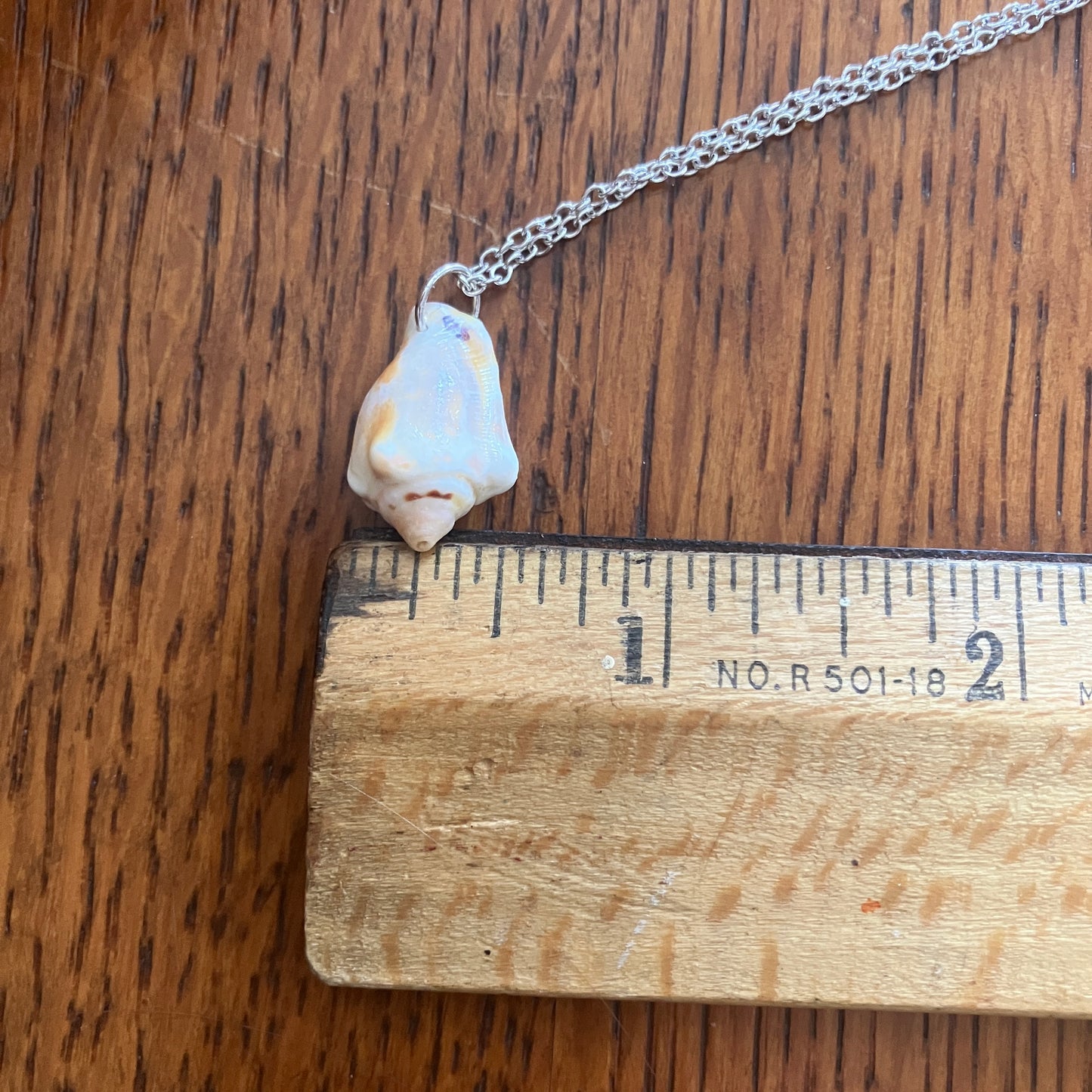 Sea Sell Artisan Made Pendant Handcrafted Sea Shell Necklace 1/2 in x 3/4 in Mermaid Jewelry