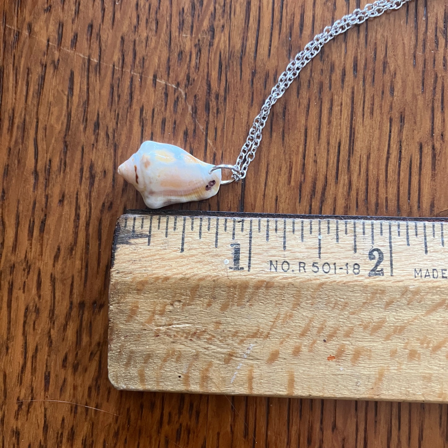 Sea Sell Artisan Made Pendant Handcrafted Sea Shell Necklace 1/2 in x 3/4 in Mermaid Jewelry