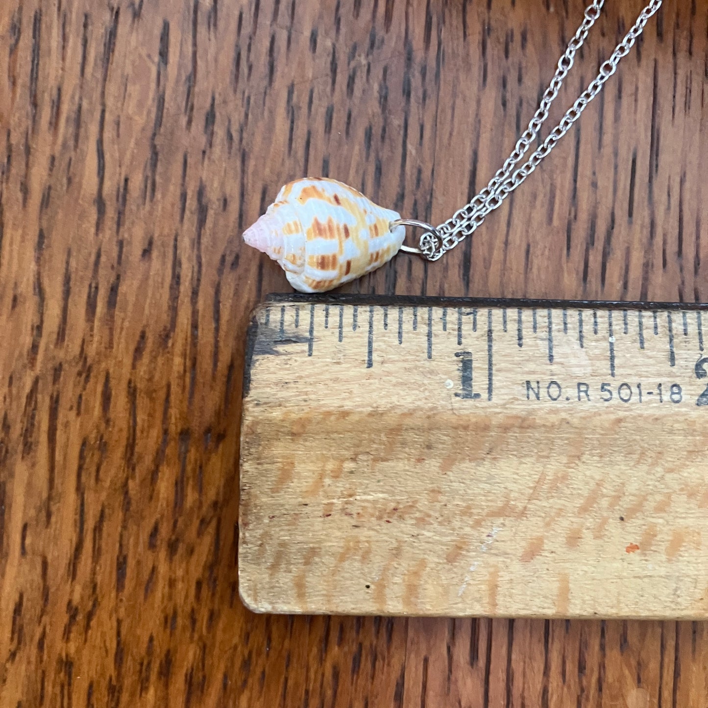 Sea Sell Artisan Made Pendant Handcrafted Sea Shell Necklace 1/2 in x 3/4 in Mermaid Jewelry