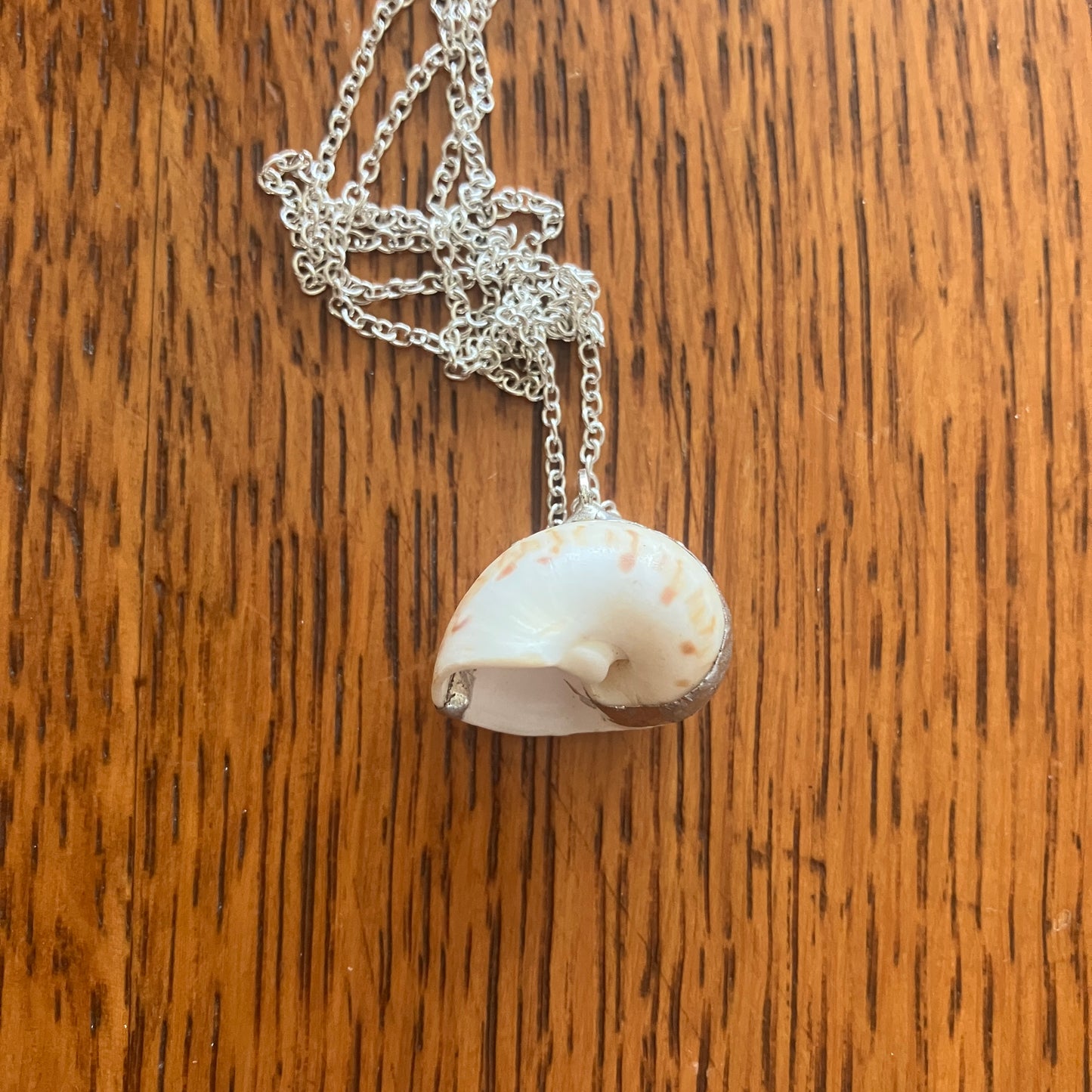 Sea Sell Artisan Made Pendant Handcrafted Sea Shell Necklace 3/4 in x 1/2 in