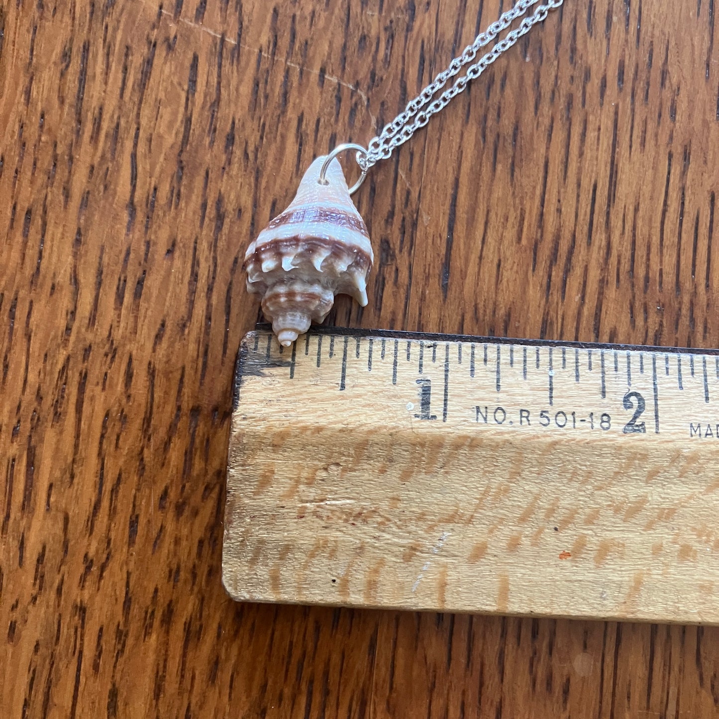 Sea Sell Artisan Made Pendant Handcrafted Sea Shell Necklace 5/8in x 1in Mermaid Jewelry