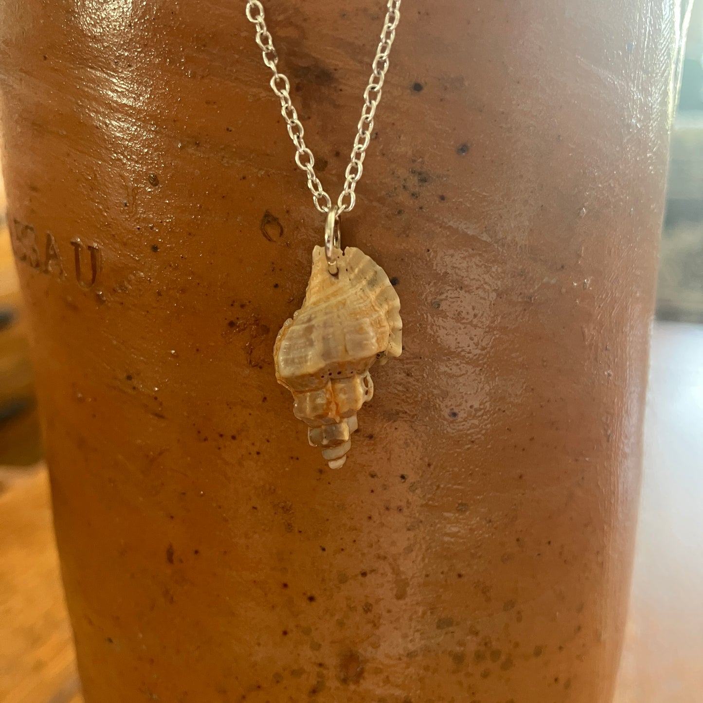 Murex Sell Artisan Made Pendant Handcrafted Sea Shell Necklace 1/2in x 7/8in Mermaid Jewelry
