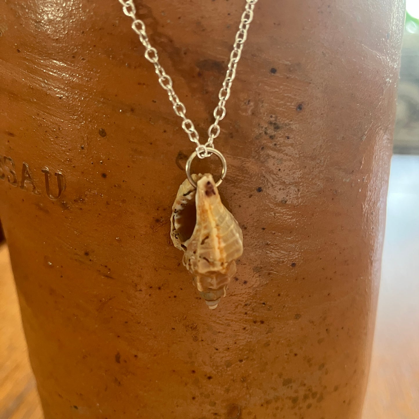 Murex Sell Artisan Made Pendant Handcrafted Sea Shell Necklace 1/2in x 7/8in Mermaid Jewelry