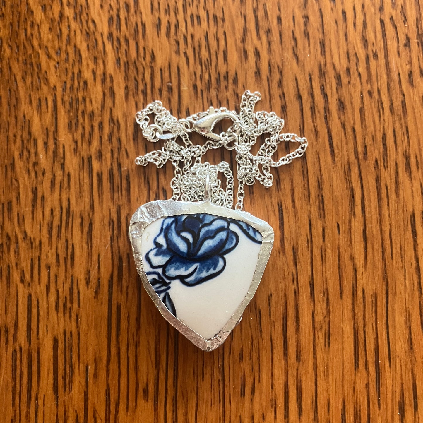 Broken Pottery Artisan Made Pendant Molly Hatch Mug Handcrafted Necklace 1 in x 1 in