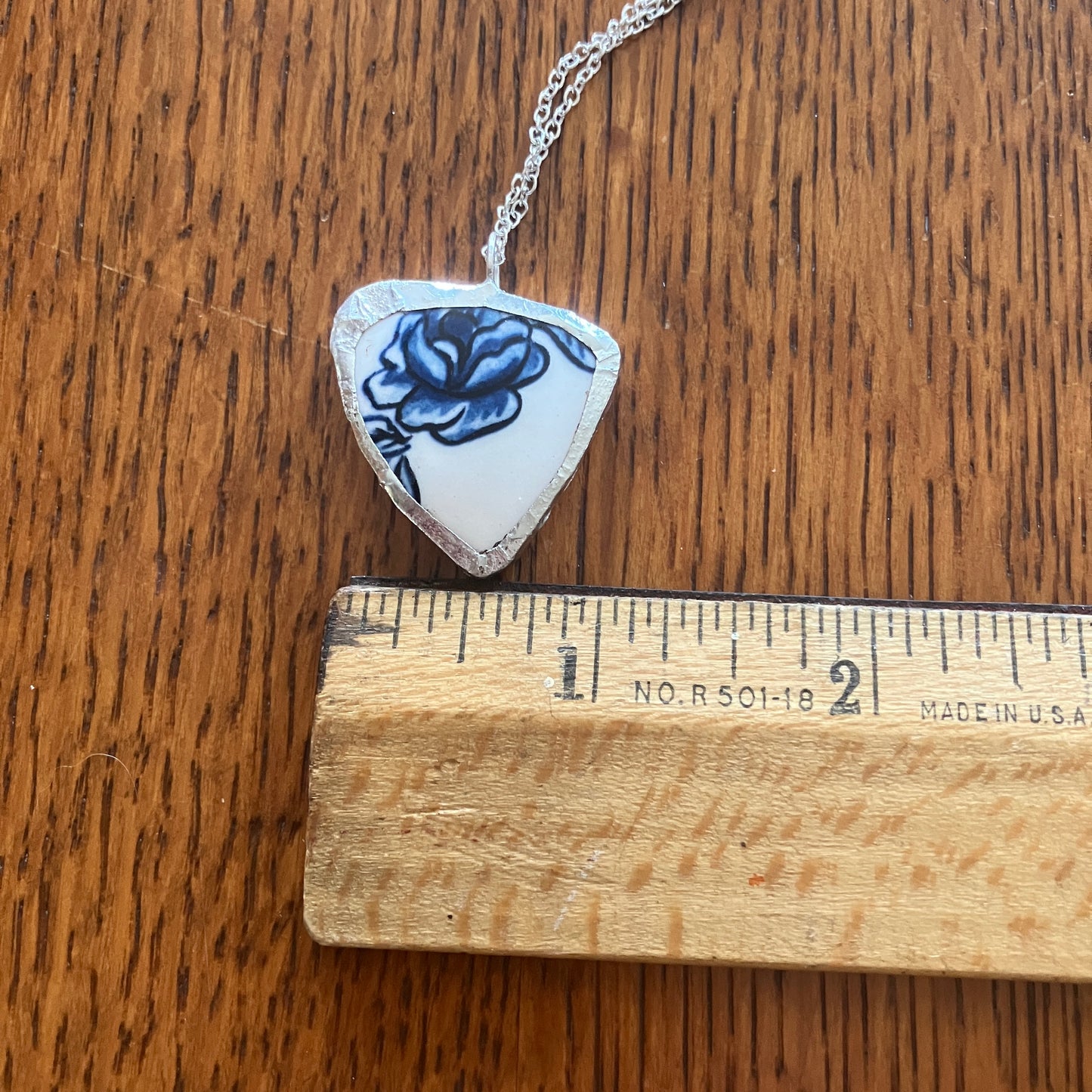 Broken Pottery Artisan Made Pendant Molly Hatch Mug Handcrafted Necklace 1 in x 1 in