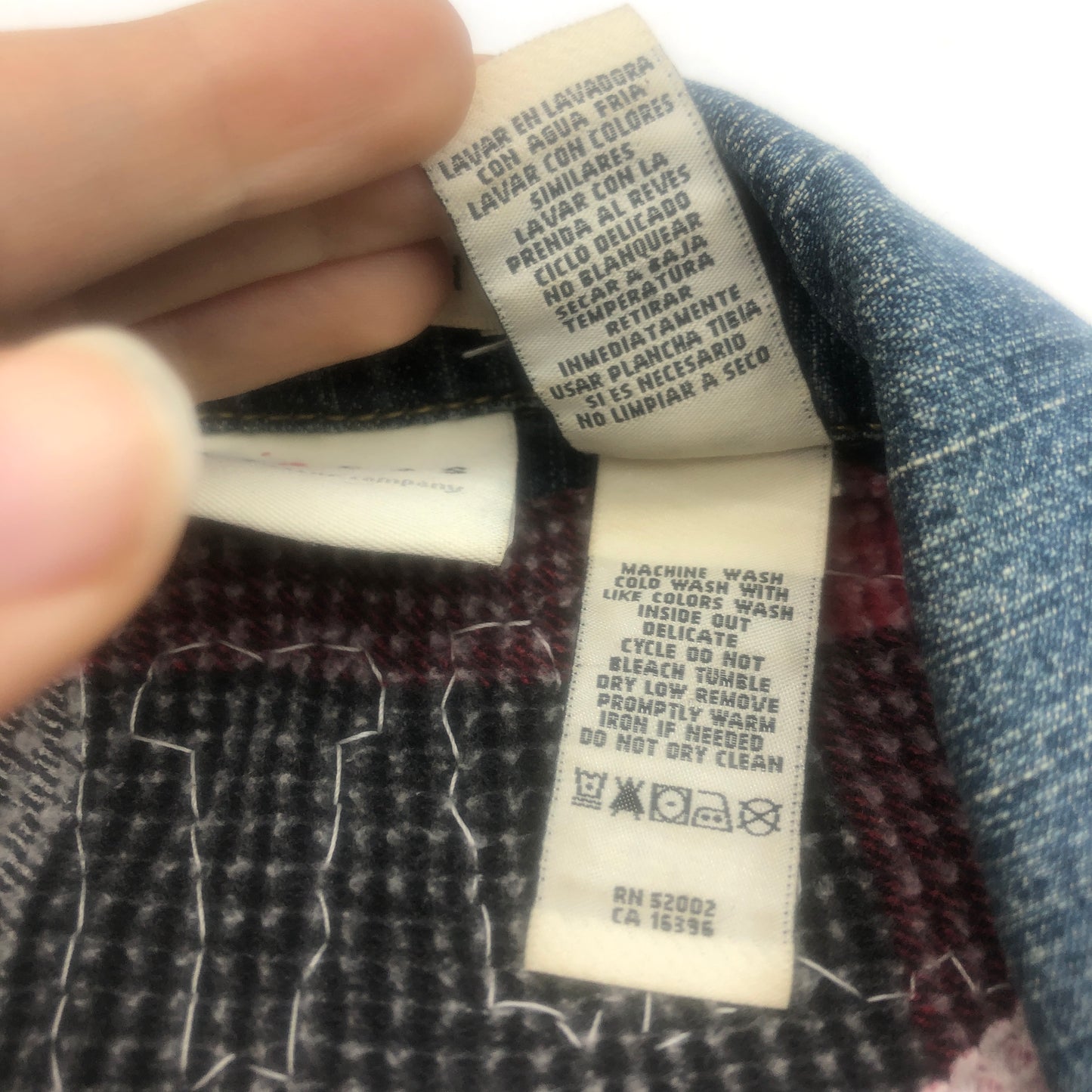 Wanted Upcycled Jean Jacket Hand Embroidered Size Medium