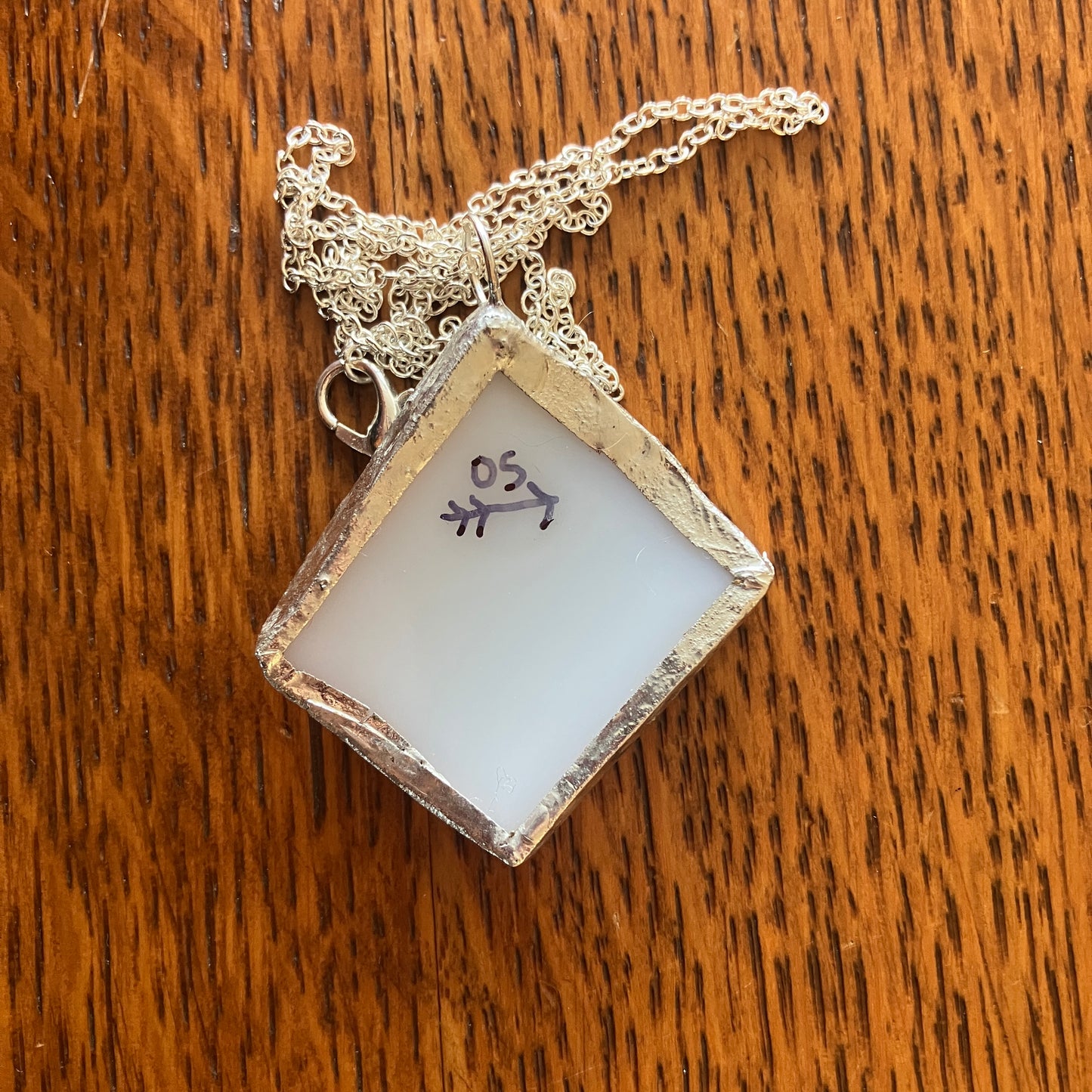Artisan Made Pendant Pyrex Mug Handcrafted Necklace 1.5 in x 1.5 in
