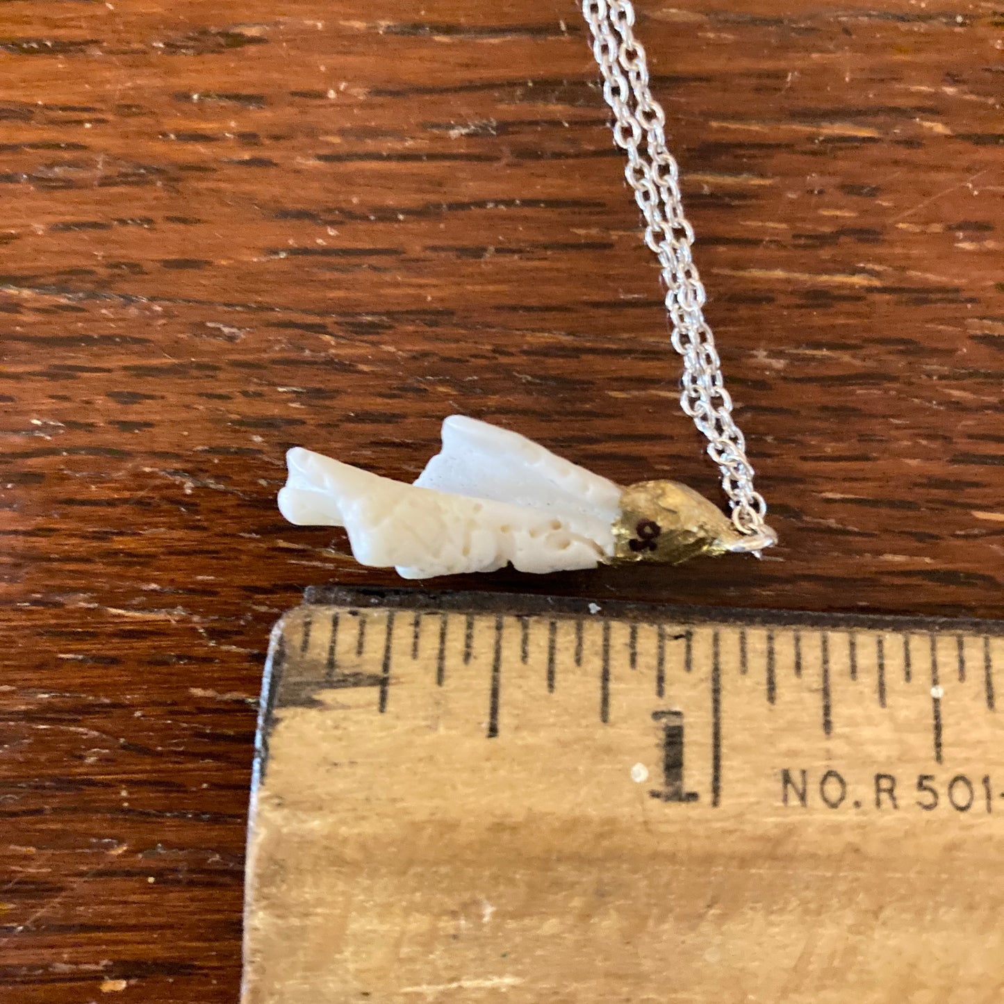 Sea Shell Spiral Artisan Made Pendant Handcrafted Sea Shell Necklace 3/8 in x 1 in
