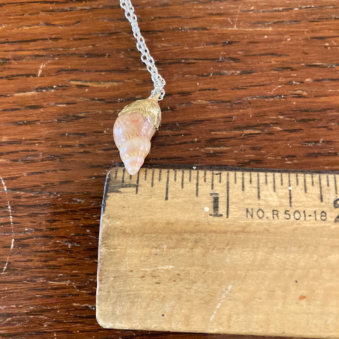 Periwinkle Artisan Made Pendant Handcrafted Sea Shell Necklace 3/8 in x 3/4 in