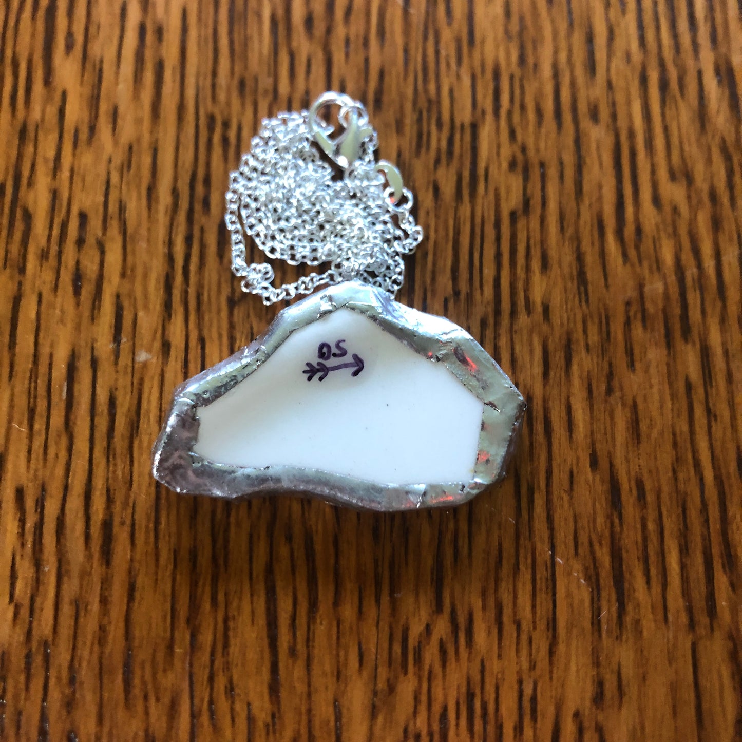 Broken Pottery Artisan Made Jacksonville Pendant Florida Collectors Plate Handcrafted Necklace 1.5in x 1in