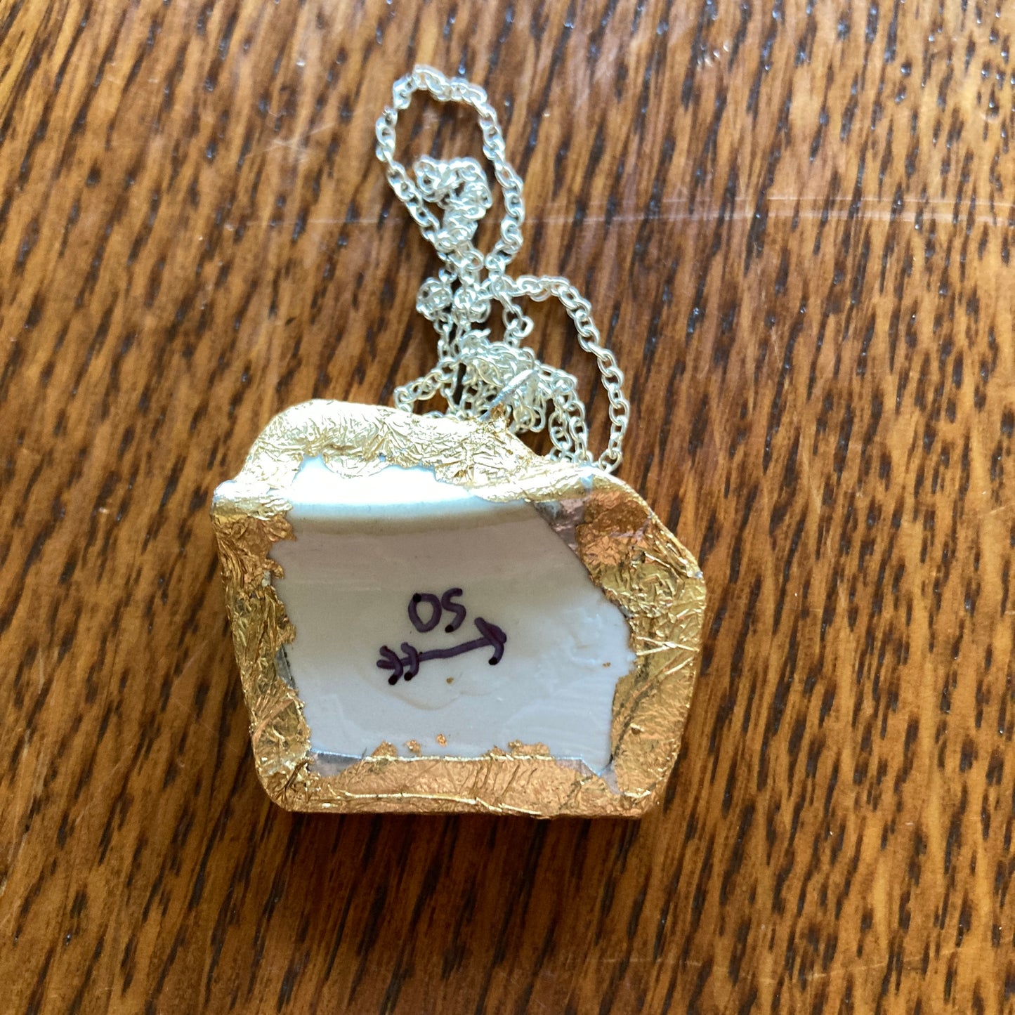 Broken Pottery Artisan Made Yellow Butterfly Pendant Studio Nova Plate Handcrafted Necklace 1.25 in x 1 1/8 in