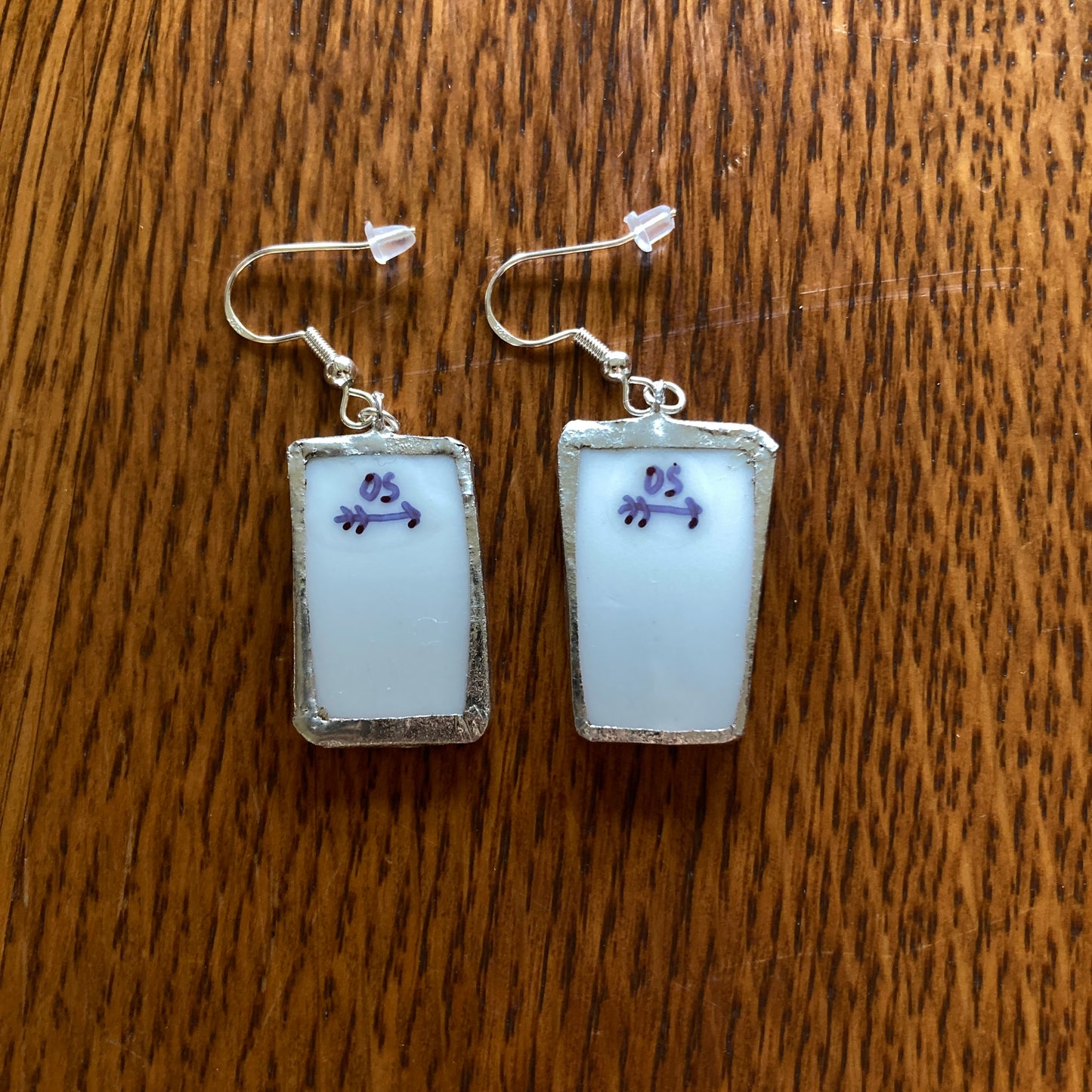 Artisan Made Dangle Earrings Johann Haviland Bavaria Germany Plate Handcrafted Earrings
