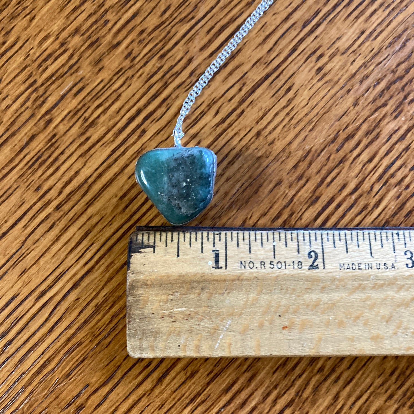 Artisan Made Rock Jewelry Set Resembles Moss Agate Handcrafted Necklace and Dangle Earrings
