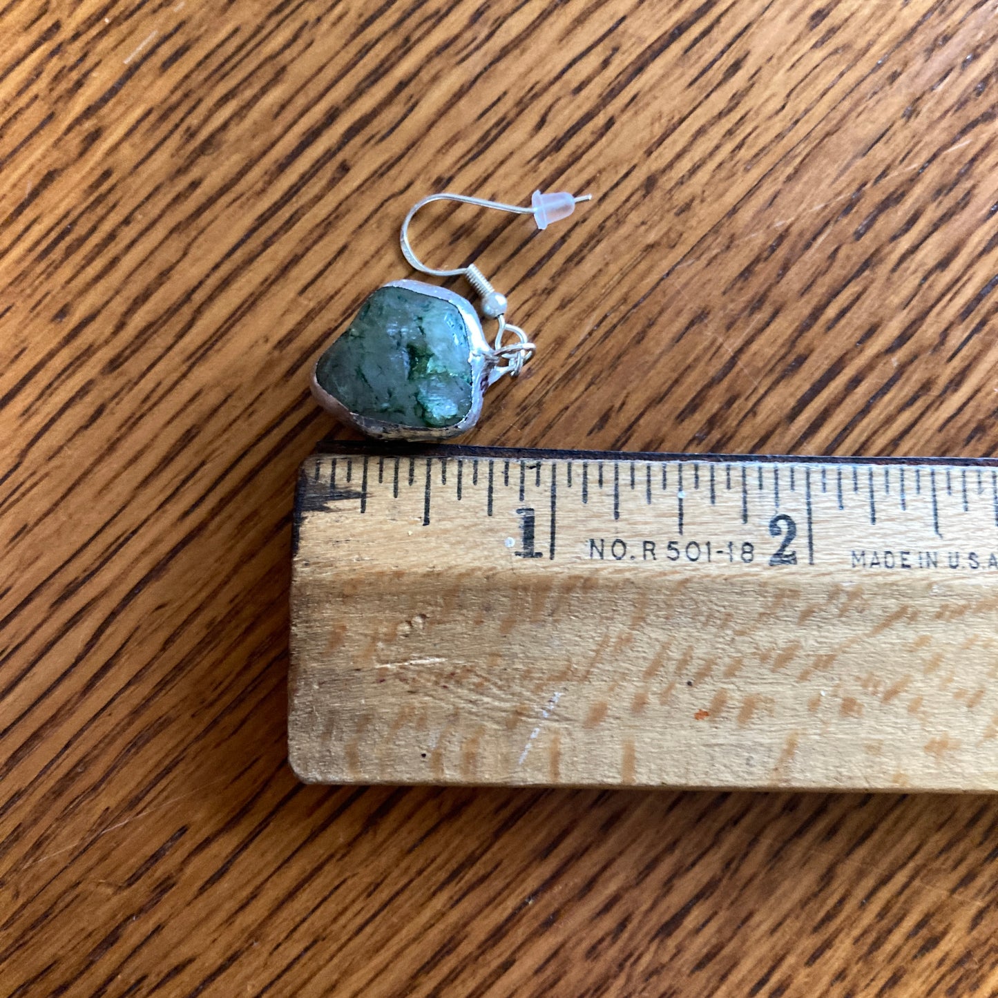 Artisan Made Rock Jewelry Set Resembles Moss Agate Handcrafted Necklace and Dangle Earrings