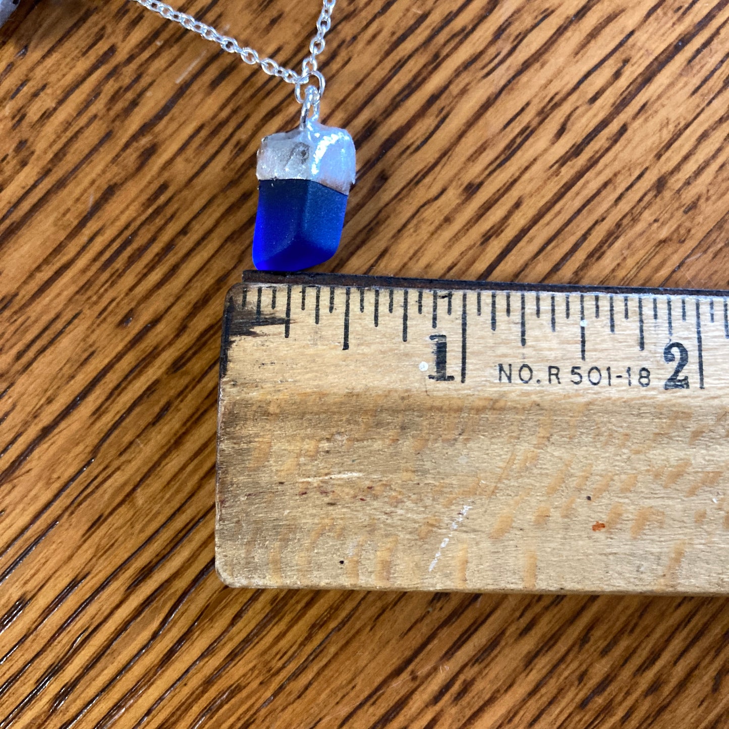 Erie Glass Artisan Made Multi Pendant Necklace Purple Blue And Pink Glass Handcrafted Jewelry