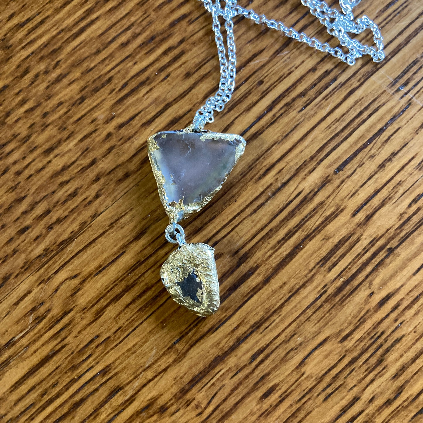 Erie Glass Artisan Made Pendant Frosted Glass Handcrafted Jewelry