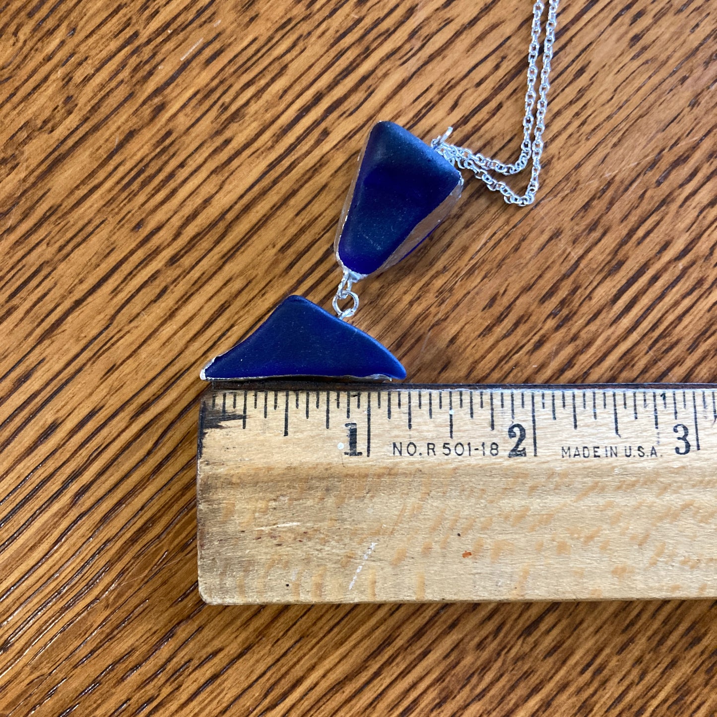 Erie Glass Artisan Made Blue Pendant And Dangle Earring Set Handcrafted Jewelry Set