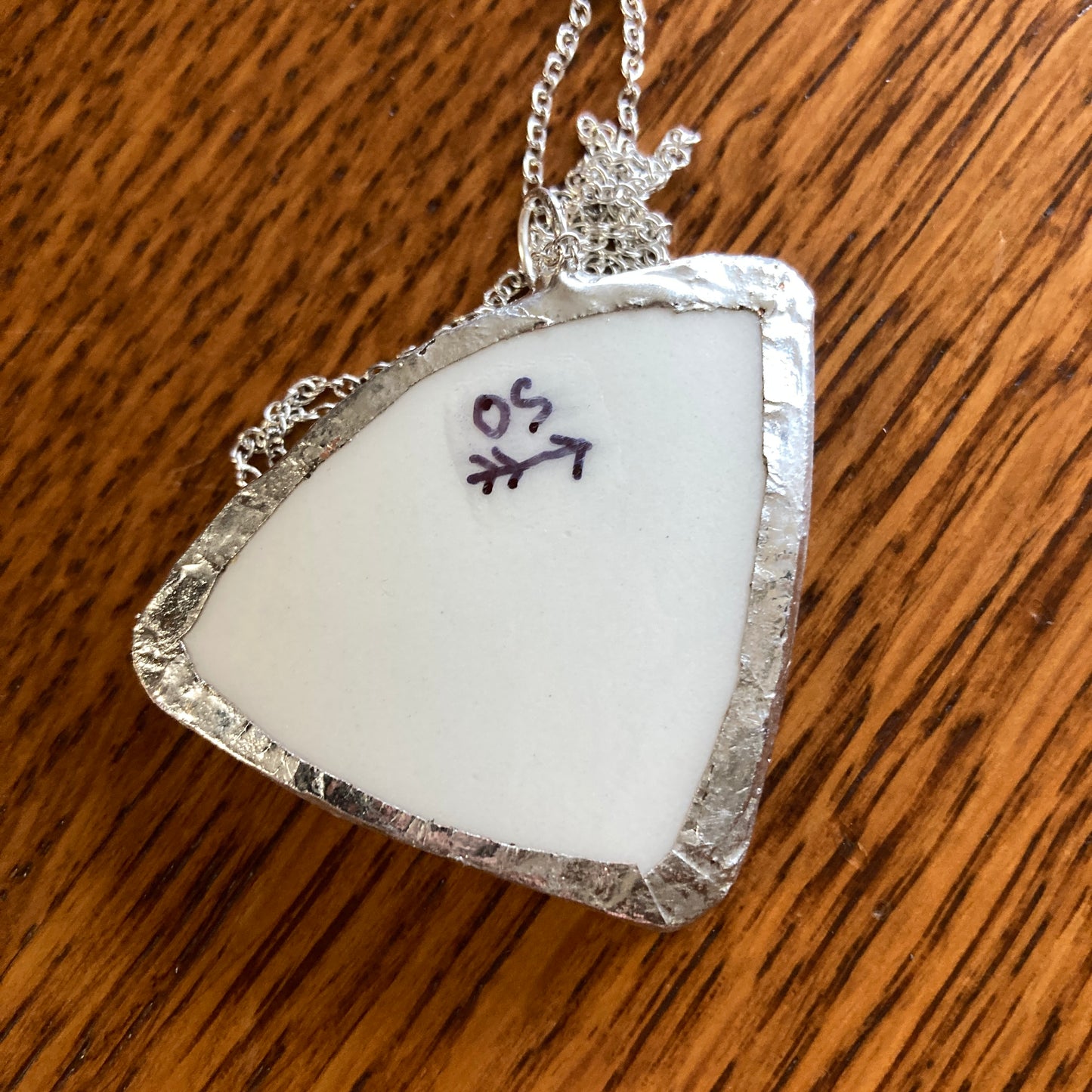 Broken Pottery Artisan Made Benjamin Bunny Pendant Wedgwood Peter Rabbit Collector Plate Handcrafted Necklace 1.75 in x 1.75 in