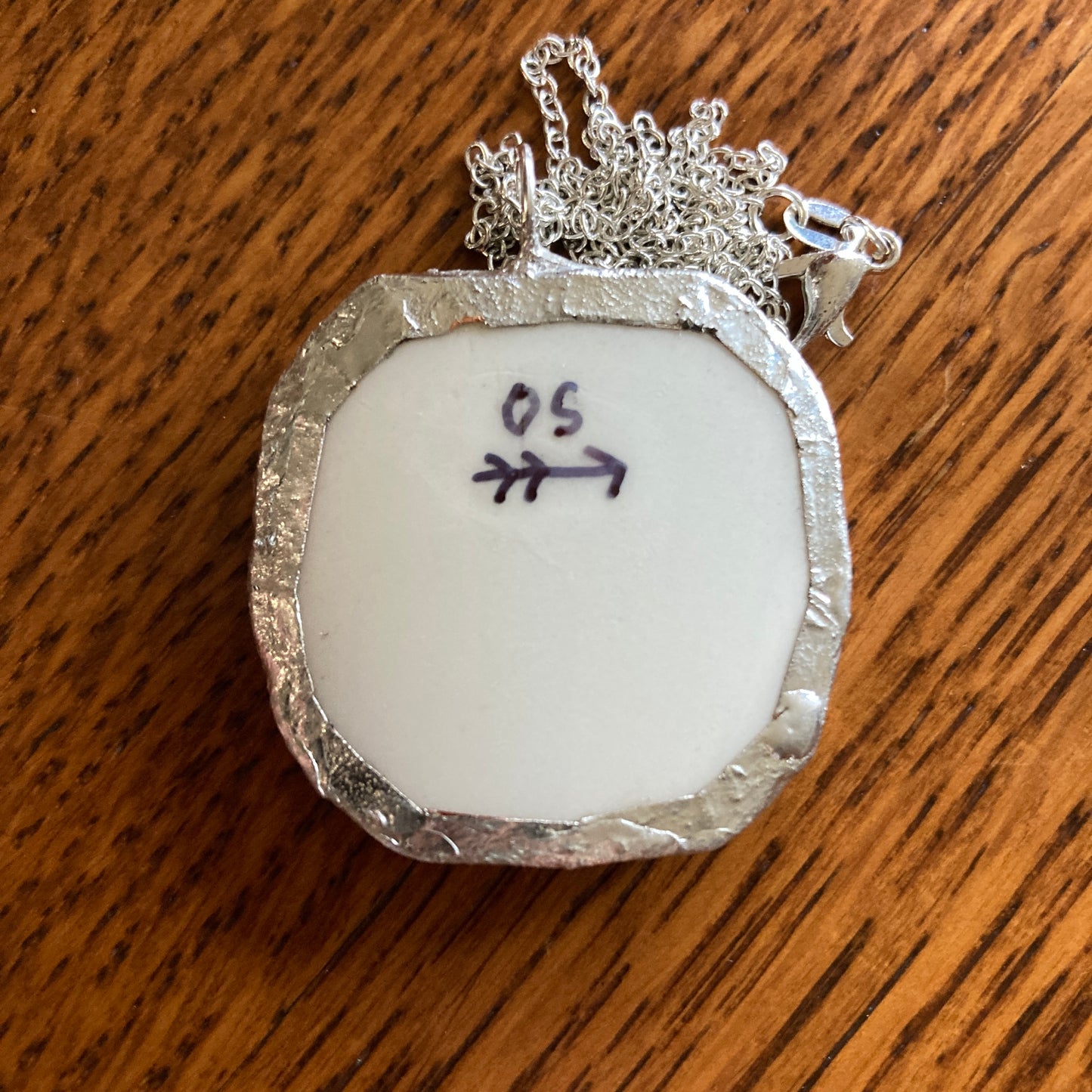 Broken Pottery Artisan Made Jemima Puddle Duck Pendant Wedgwood Peter Rabbit Collector Plate Handcrafted Necklace 1.5 in x 1.25 in