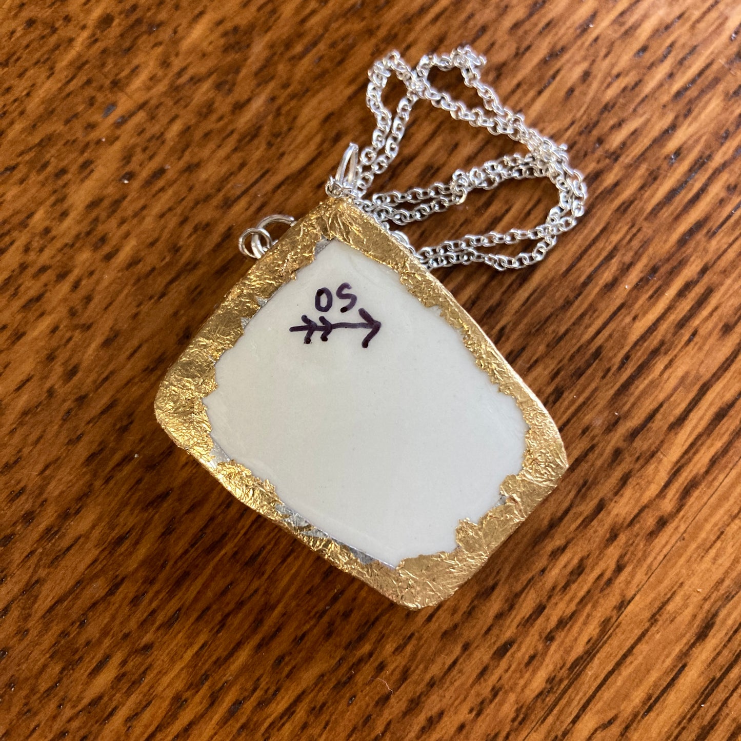 Broken Pottery Artisan Made Two Bad Mice Pendant Wedgwood Peter Rabbit Collector Plate Handcrafted Necklace 1.75 in x 1.5 in