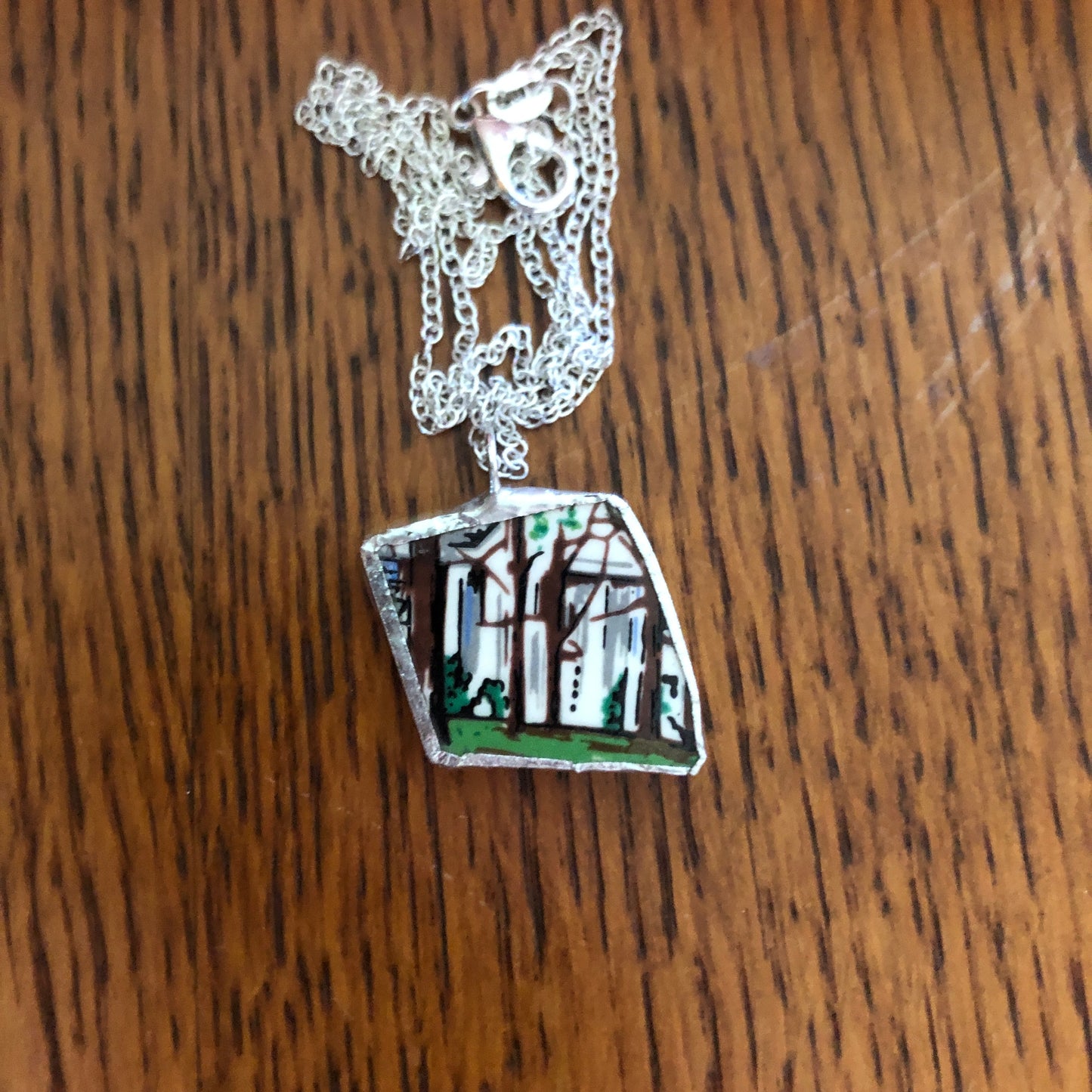 Broken Pottery Artisan Made Pendant Elvis Collector Plate Handcrafted Necklace 7/8in x 7/8in