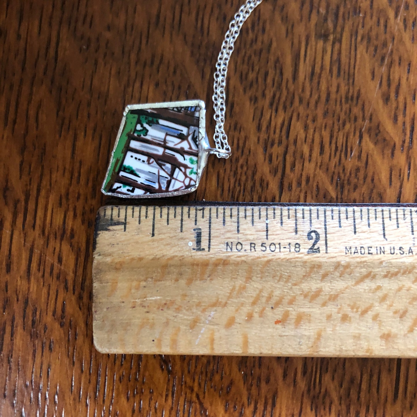 Broken Pottery Artisan Made Pendant Elvis Collector Plate Handcrafted Necklace 7/8in x 7/8in