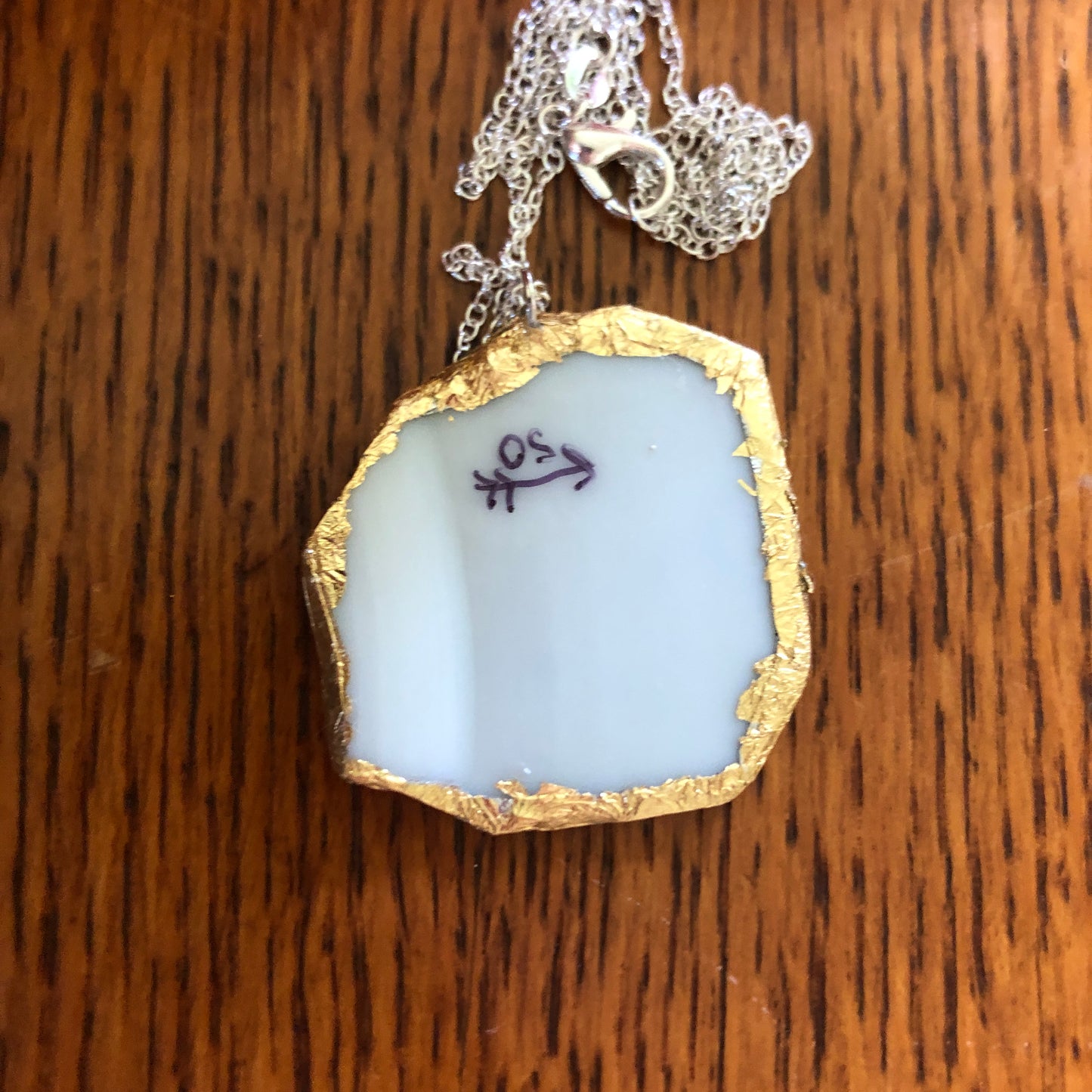 Broken Pottery Artisan Made Pendant Hand Painted Japan Unbranded Plate Handcrafted Necklace 1.5in x 1.5in