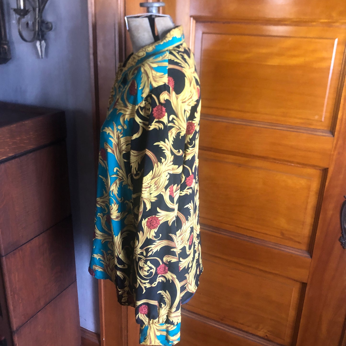 Royal Button Up 1980's Vintage Size 14 Shoulder Pads