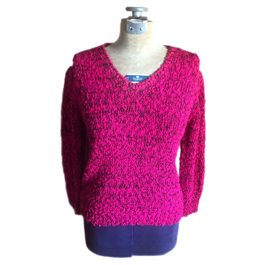 Steppingstones Brand Pink With Black Speckles Sweater 1980's Vintage Size M